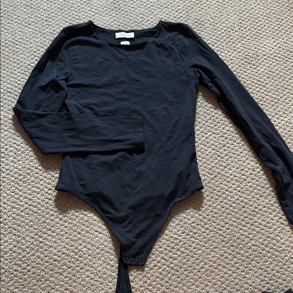 Babaton Black Long Sleeve Bodysuit